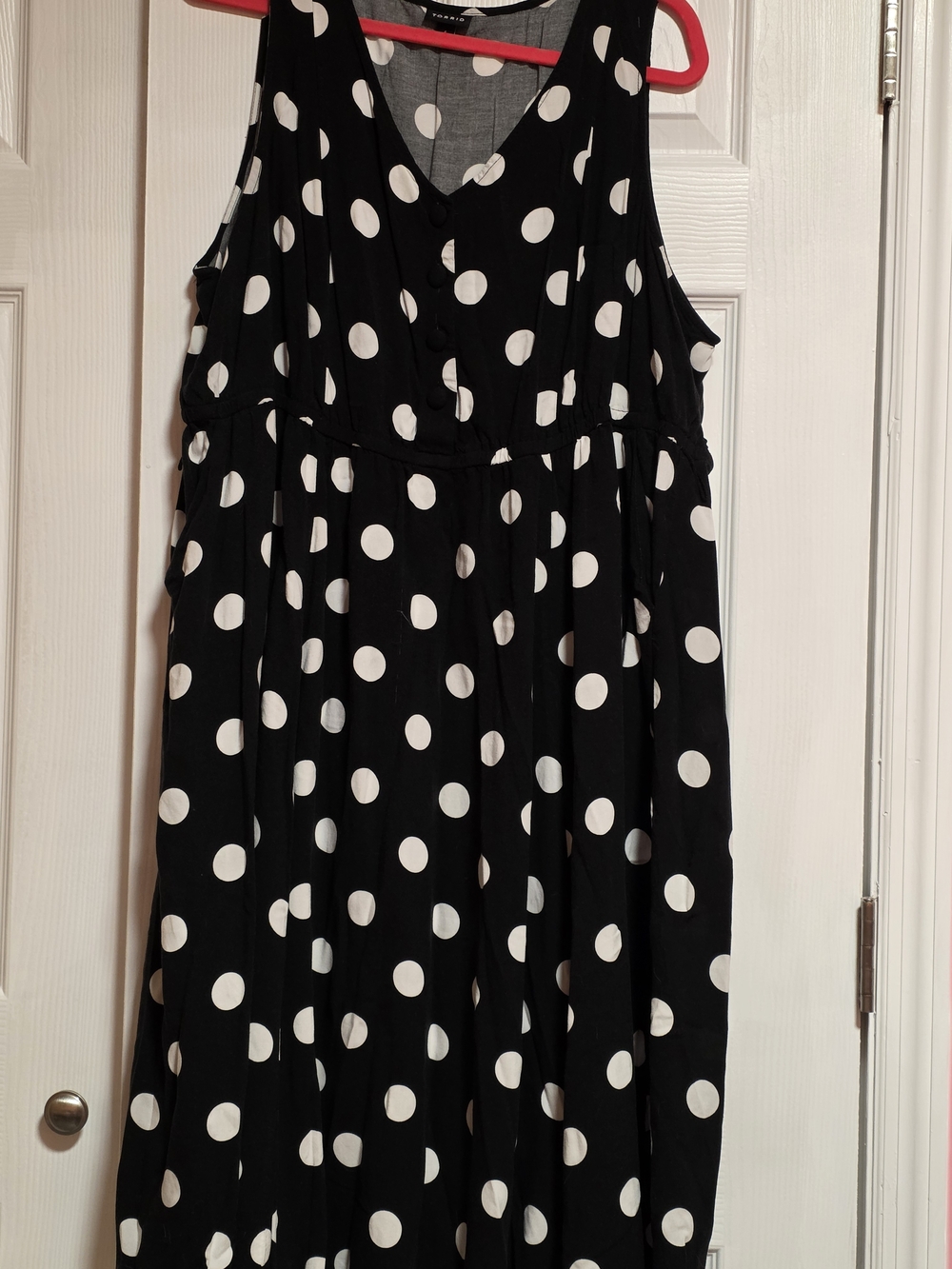 torrid Black and White Polka Dot Midi Dress